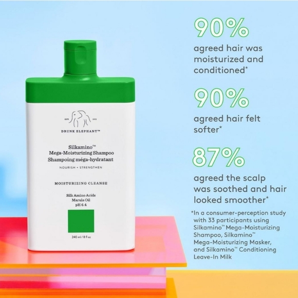 Drunk Elephant Silkamino Mega-Moisturizing Shampoo Nourish+Strengthen, 8oz, New - Picture 6 of 6